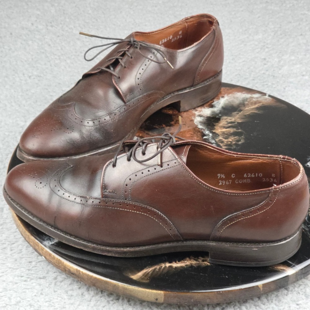 Allen Edmonds Kingswood Wingtip‎ Brown Leather Dress Shoes Mens Size 9.5 C
